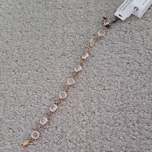 Swarovski Gold Bracelet with Clear Crystals